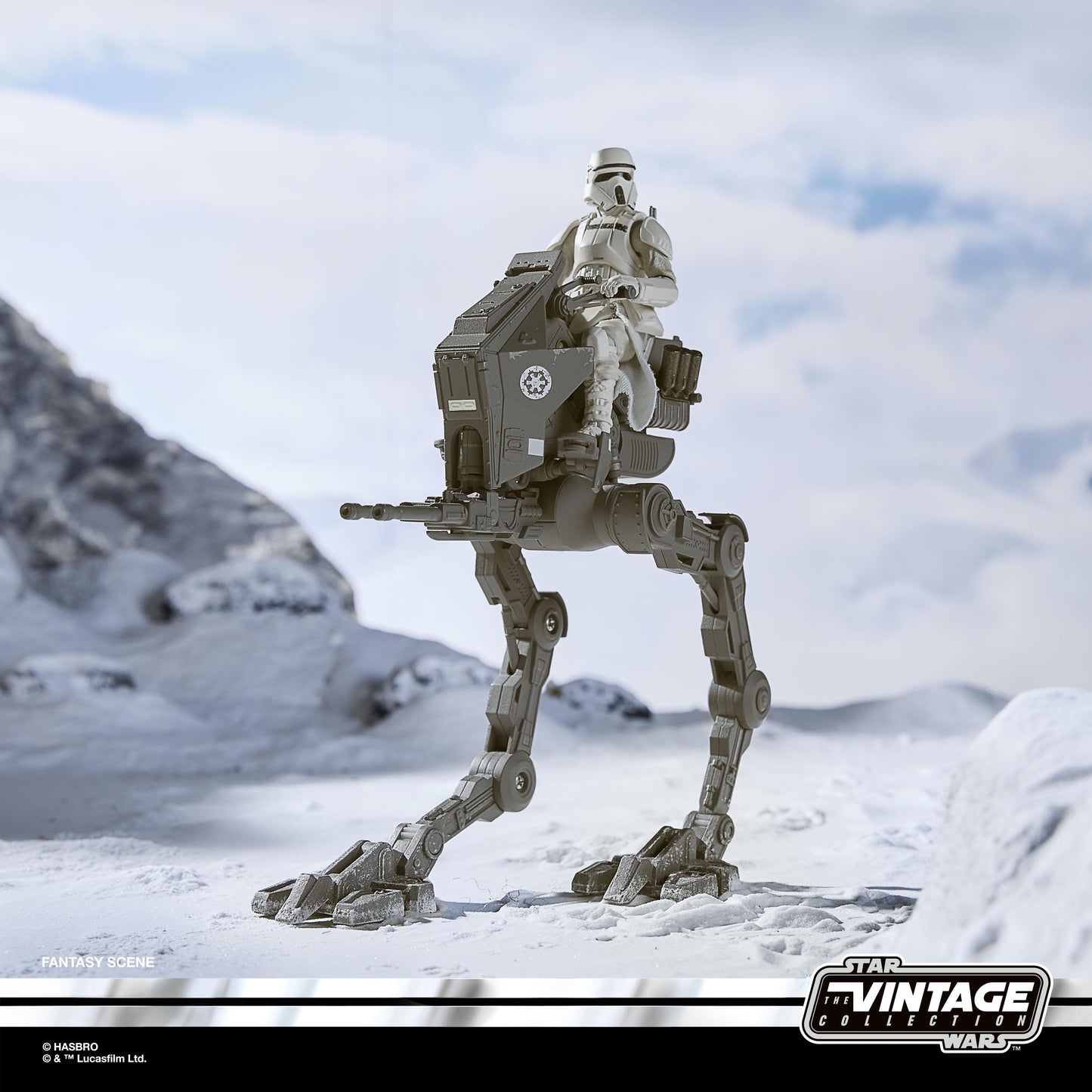 Star Wars The Vintage Collection 3.75 Inch Action Figure Vehicle - Imperial Remnant & AT-RT With Checklist Print