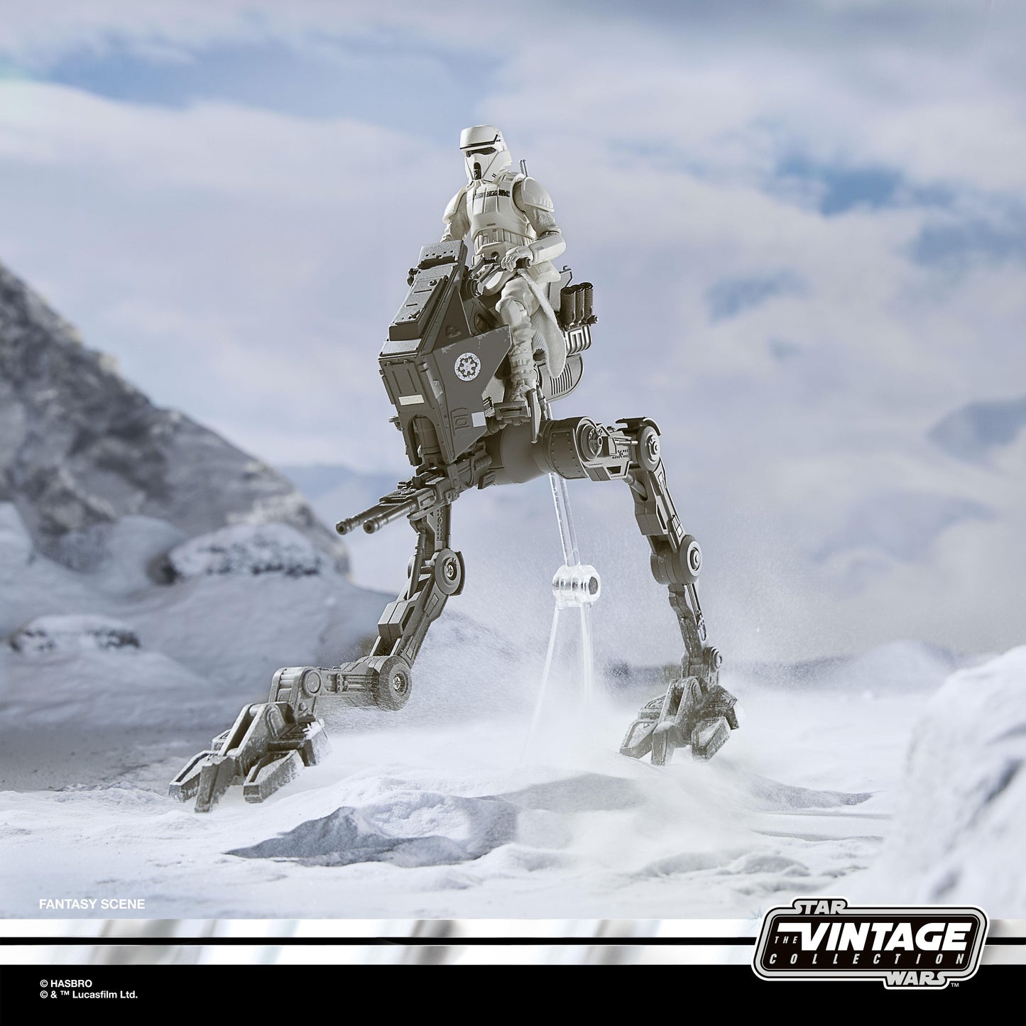 Star Wars The Vintage Collection 3.75 Inch Action Figure Vehicle - Imperial Remnant & AT-RT With Checklist Print