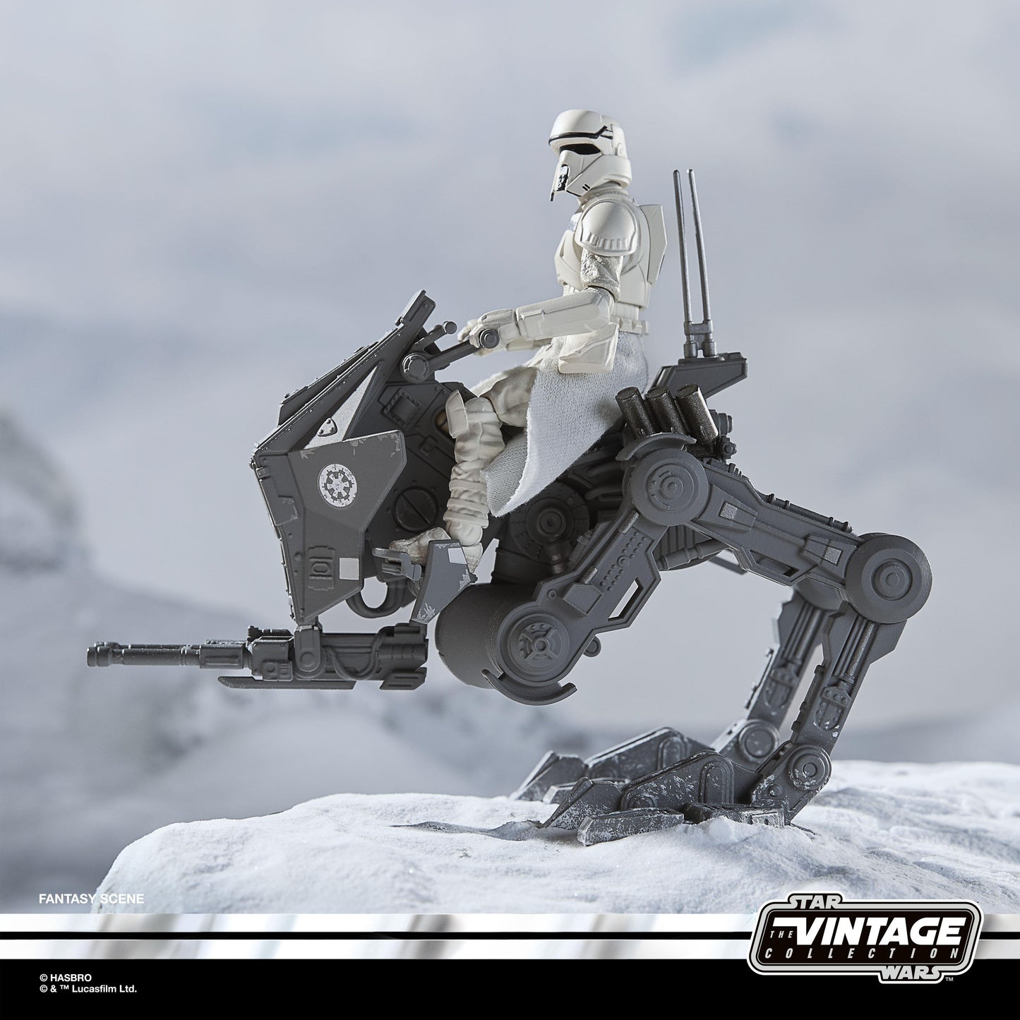 Star Wars The Vintage Collection 3.75 Inch Action Figure Vehicle - Imperial Remnant & AT-RT With Checklist Print