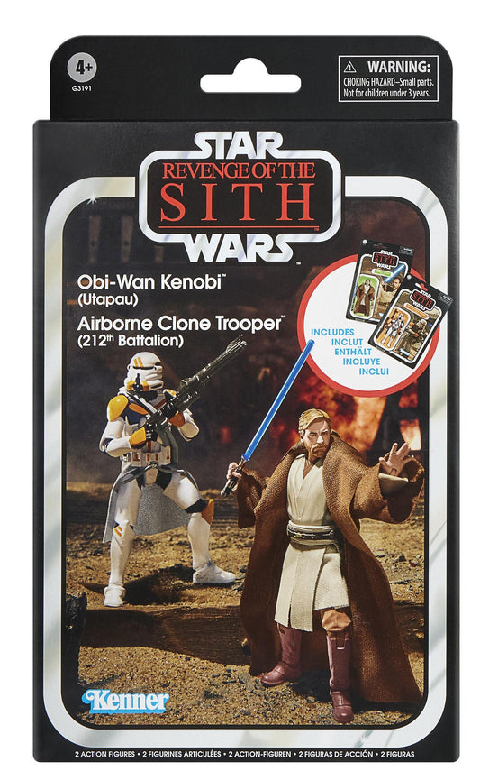 Star Wars The Vintage Collection Exclusive Action Figure 2 Pack - Obi-Wan Kenobi & 212th Airbourne Clone Trooper