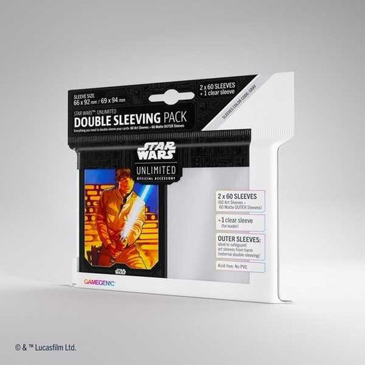 Gamegenic Star Wars: Unlimited Trading Card Game Double Sleeving Art Sleeves - Luke Skywalker