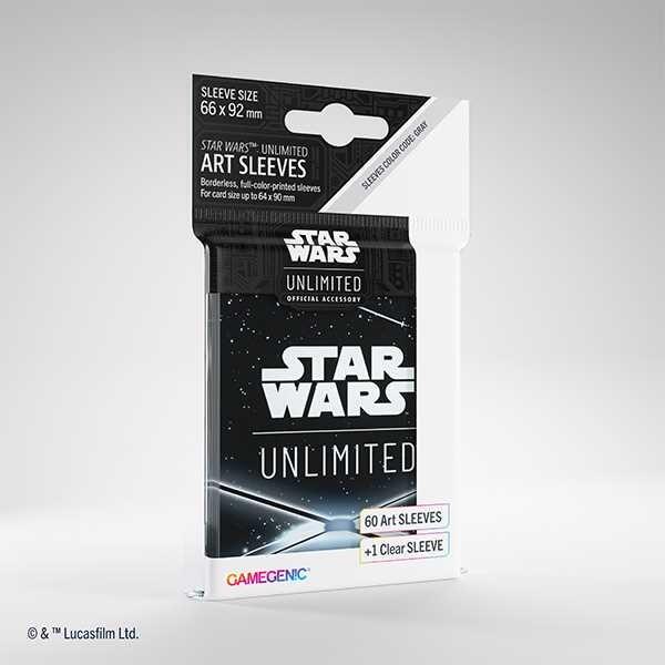 Gamegenic Star Wars: Unlimited Trading Card Game Art Sleeves - Card Back Black