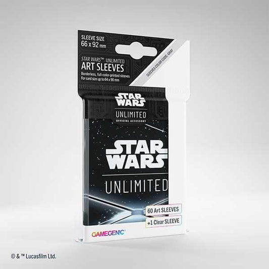 Gamegenic Star Wars: Unlimited Trading Card Game Art Sleeves - Card Back Black