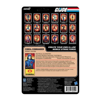 G.I. Joe ReAction+ Action figure Wave 6 - Cobra Commander (Black Cape) (Movie)