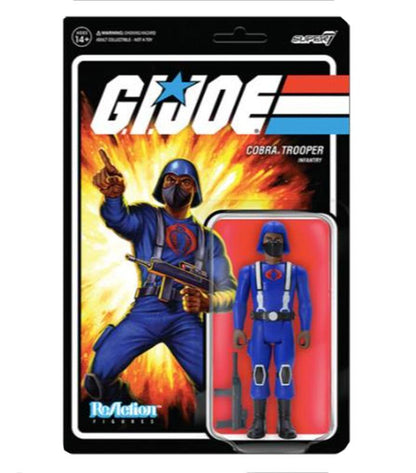 G.I. JOE REACTION ACTION FIGURE WAVE 1 - COBRA TROOPER Y-BACK (Brown)