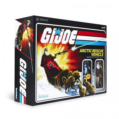 ReAction Action figure G.I. JOE ARCTIC RESCUE VEHICLE WITH SNAKE EYES & BLIND WOODSMAN