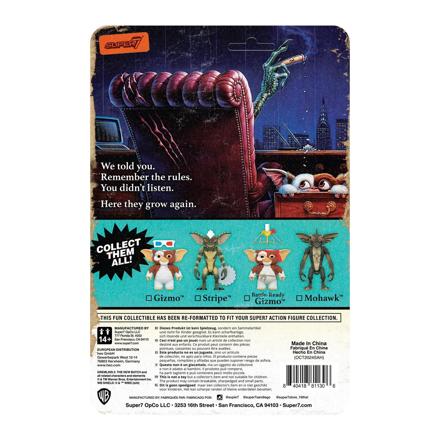 Gremlins ReAction action Figures Wave 02 - Gizmo (Battle Ready)