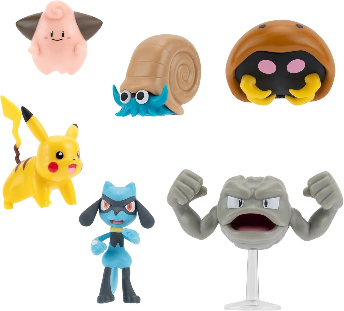 Pokémon Battle Figure 6 Pack W7 - Pikachu, Cleffa, Riolu, Geodude, Omanyte & Kabuto