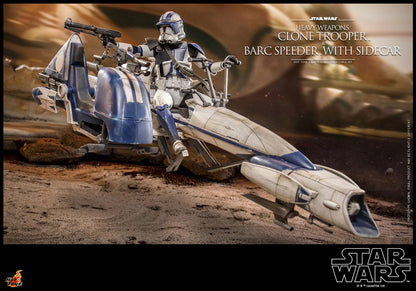 Heavy Weapons Clone Trooper with Barc Speeder and Sidecar - Star Wars Hot Toys Exclusive Collectibles 1/6 Scale Action Figure