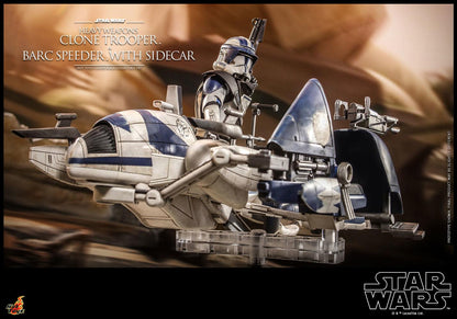 Heavy Weapons Clone Trooper with Barc Speeder and Sidecar - Star Wars Hot Toys Exclusive Collectibles 1/6 Scale Action Figure