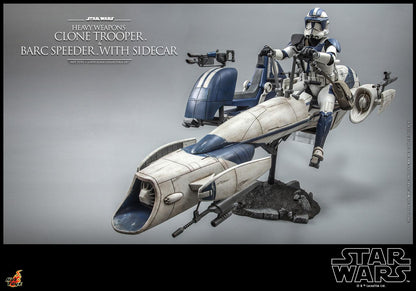 Heavy Weapons Clone Trooper with Barc Speeder and Sidecar - Star Wars Hot Toys Exclusive Collectibles 1/6 Scale Action Figure