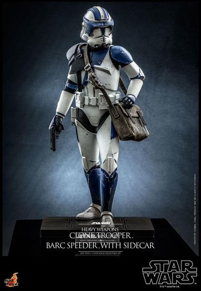 Heavy Weapons Clone Trooper with Barc Speeder and Sidecar - Star Wars Hot Toys Exclusive Collectibles 1/6 Scale Action Figure