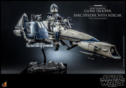 Heavy Weapons Clone Trooper with Barc Speeder and Sidecar - Star Wars Hot Toys Exclusive Collectibles 1/6 Scale Action Figure