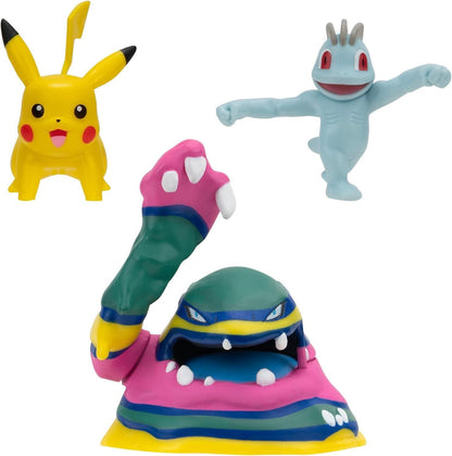 Pokémon Battle Figure 3 Pack W19 - Machop, Pikachu & Alolan Muk
