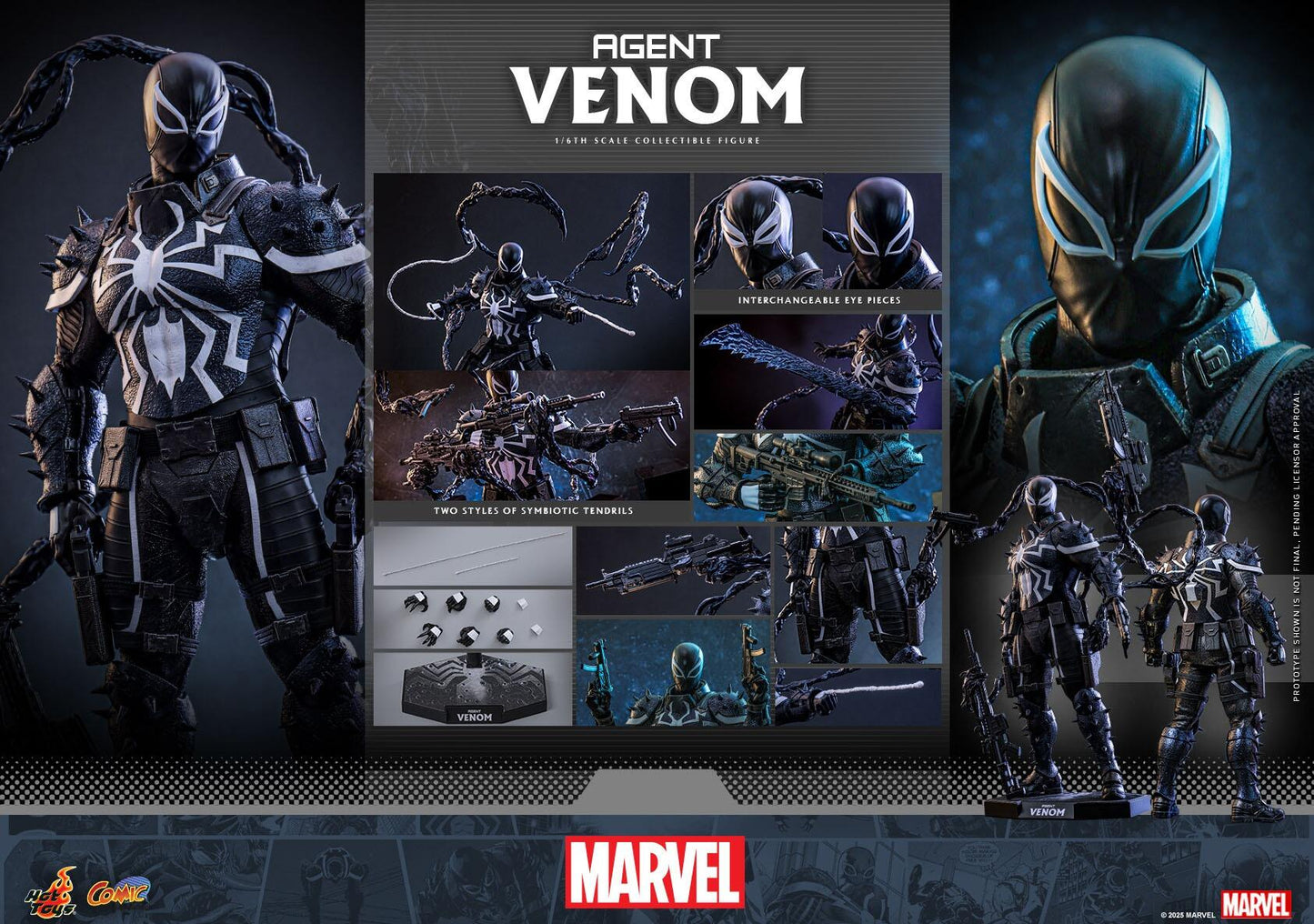 Agent Venom - Marvel Comics Hot Toys Collectibles 1/6 Scale Action Figure