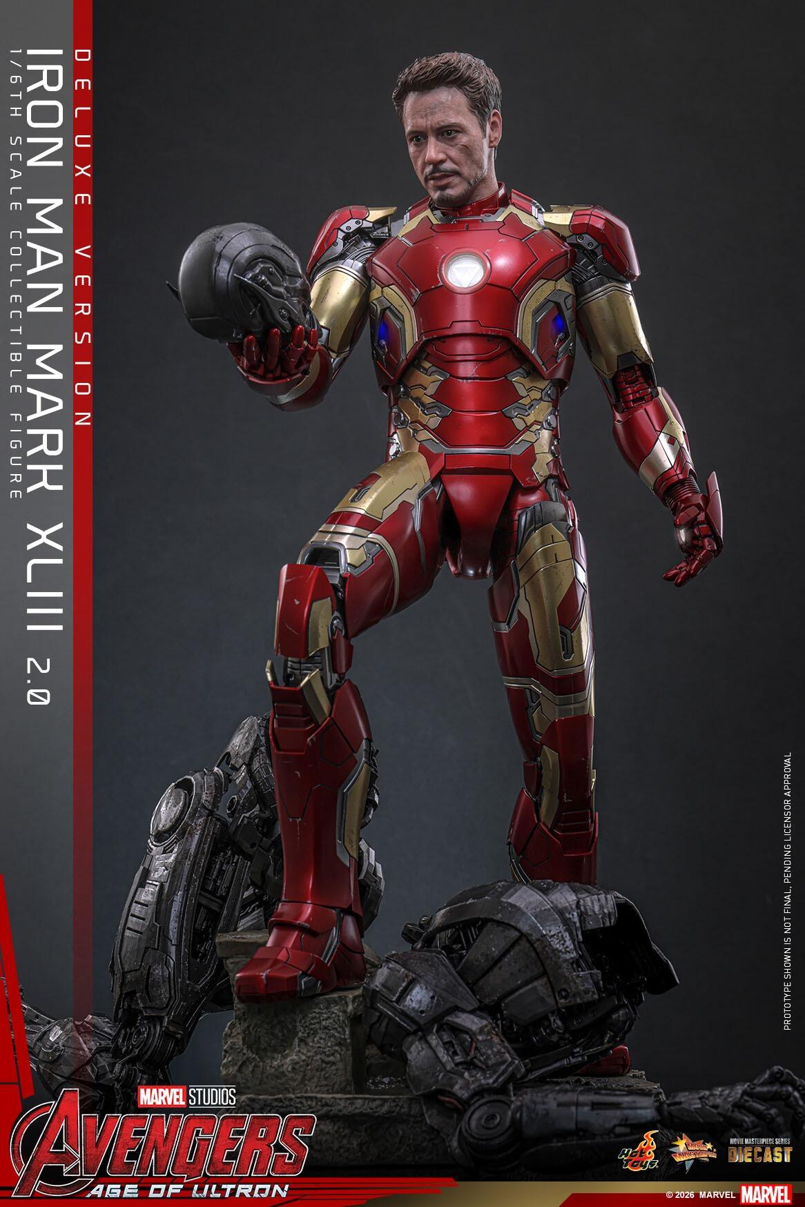 *PRE-ORDER Iron Man MK XLIII 2.0 (Deluxe) - Marvel Studios Hot Toys Exclusive Collectible 1/6 Scale Action Figure