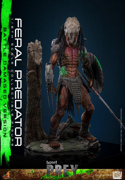 *PRE-ORDER Feral Predator (Battle Damaged) - Predator: Prey Hot Toys Collectibles 1/6 Scale Action Figure