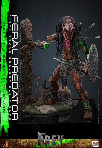 *PRE-ORDER Feral Predator (Battle Damaged) - Predator: Prey Hot Toys Collectibles 1/6 Scale Action Figure