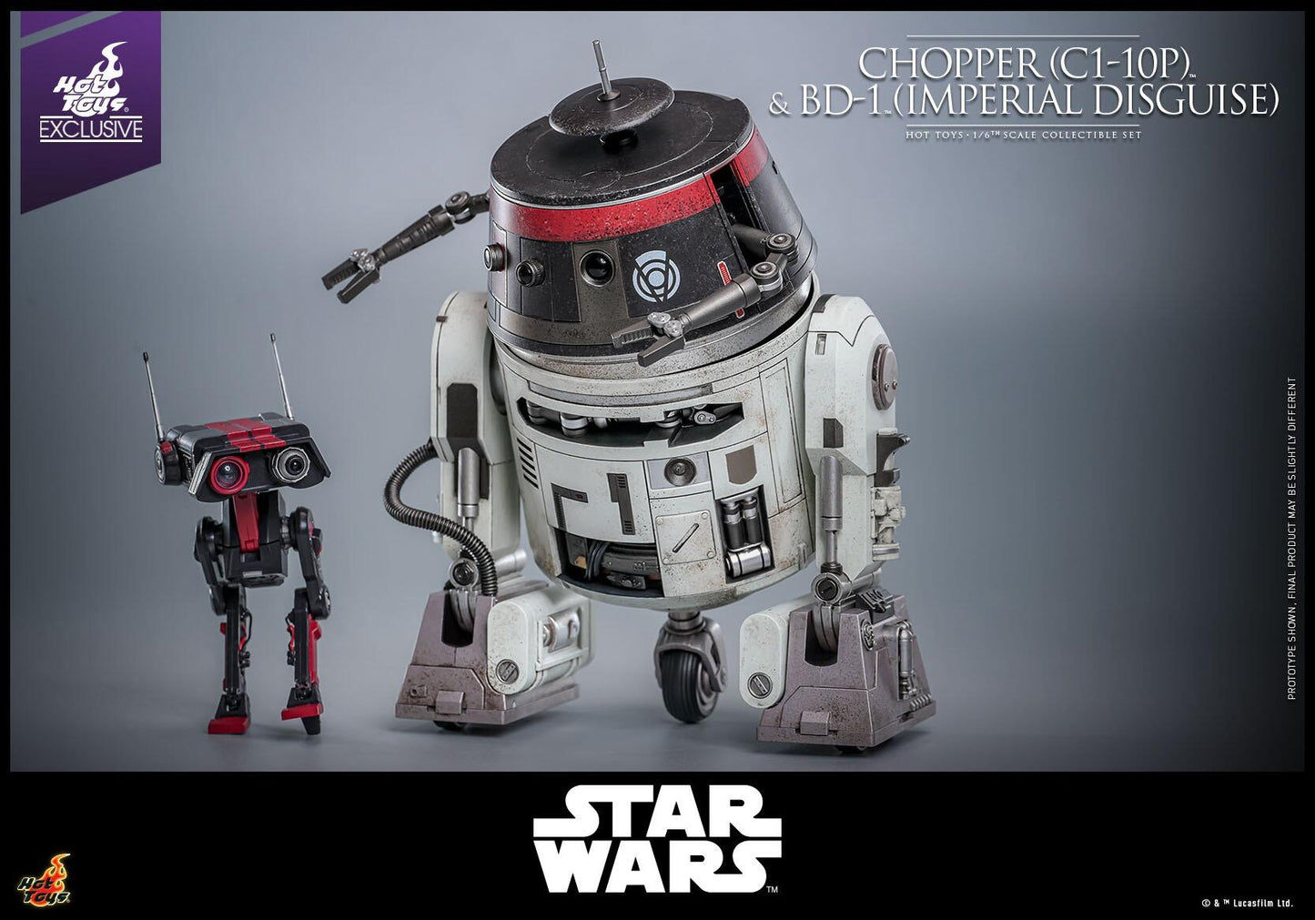 C1-10P Chopper & BD-1 (Imperial Disguise) - Star Wars Hot Toys Exclusive Collectibles 1/6 Scale Action Figure