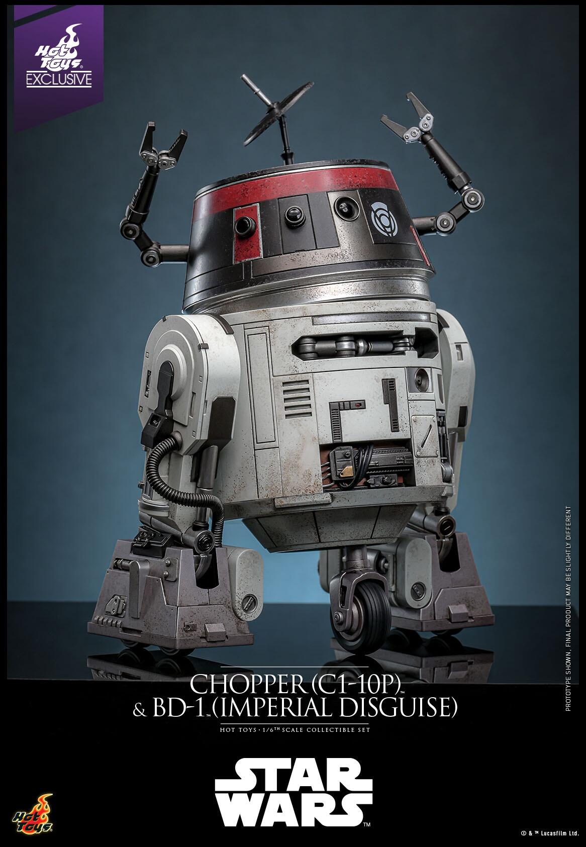 C1-10P Chopper & BD-1 (Imperial Disguise) - Star Wars Hot Toys Exclusive Collectibles 1/6 Scale Action Figure