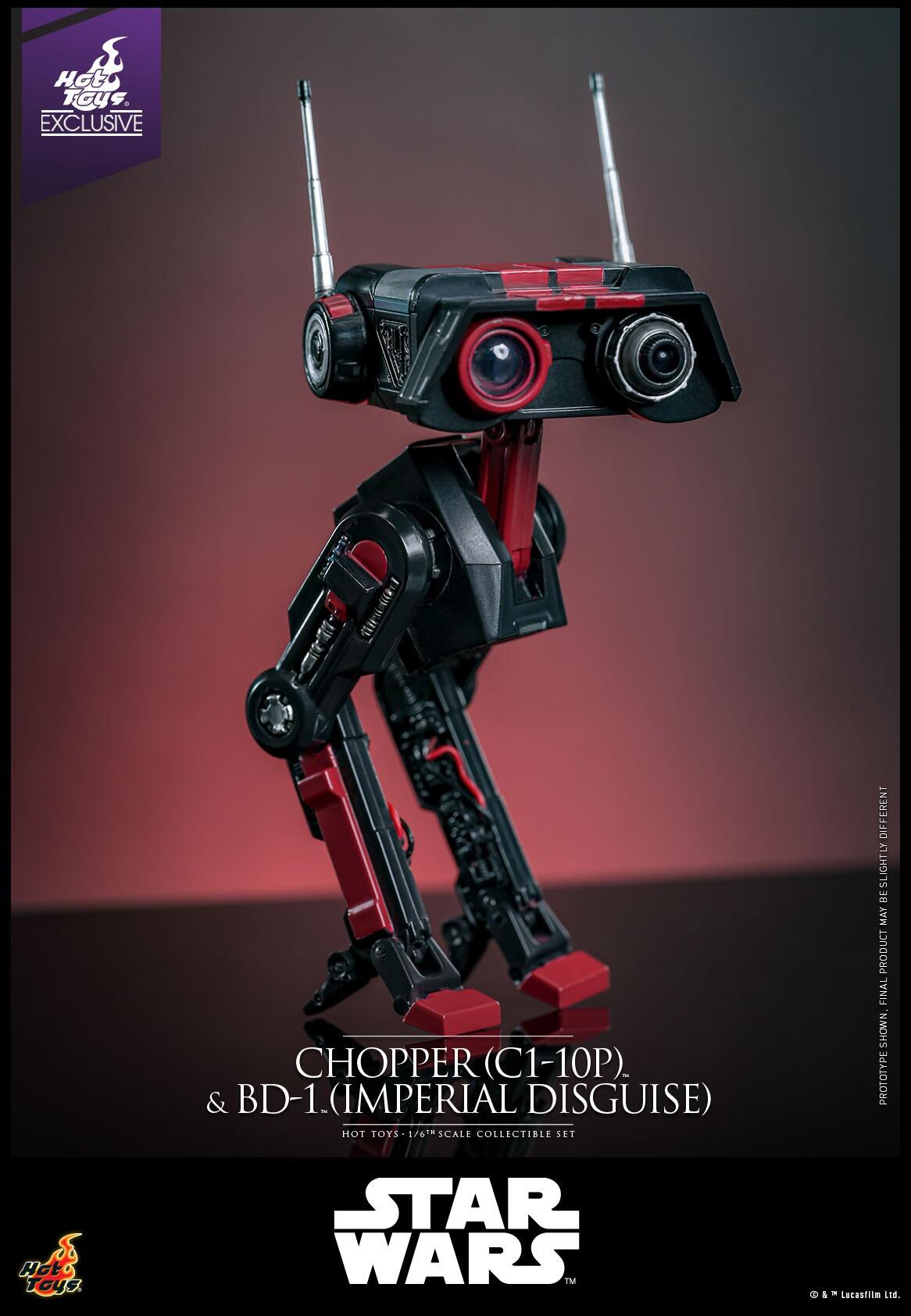 C1-10P Chopper & BD-1 (Imperial Disguise) - Star Wars Hot Toys Exclusive Collectibles 1/6 Scale Action Figure