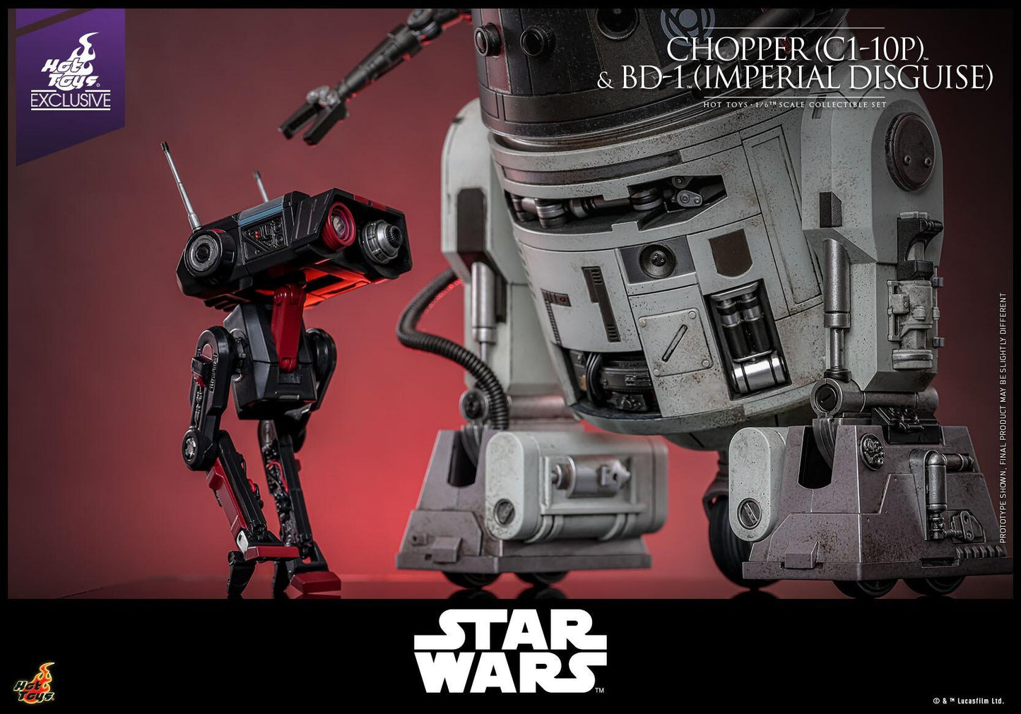 C1-10P Chopper & BD-1 (Imperial Disguise) - Star Wars Hot Toys Exclusive Collectibles 1/6 Scale Action Figure