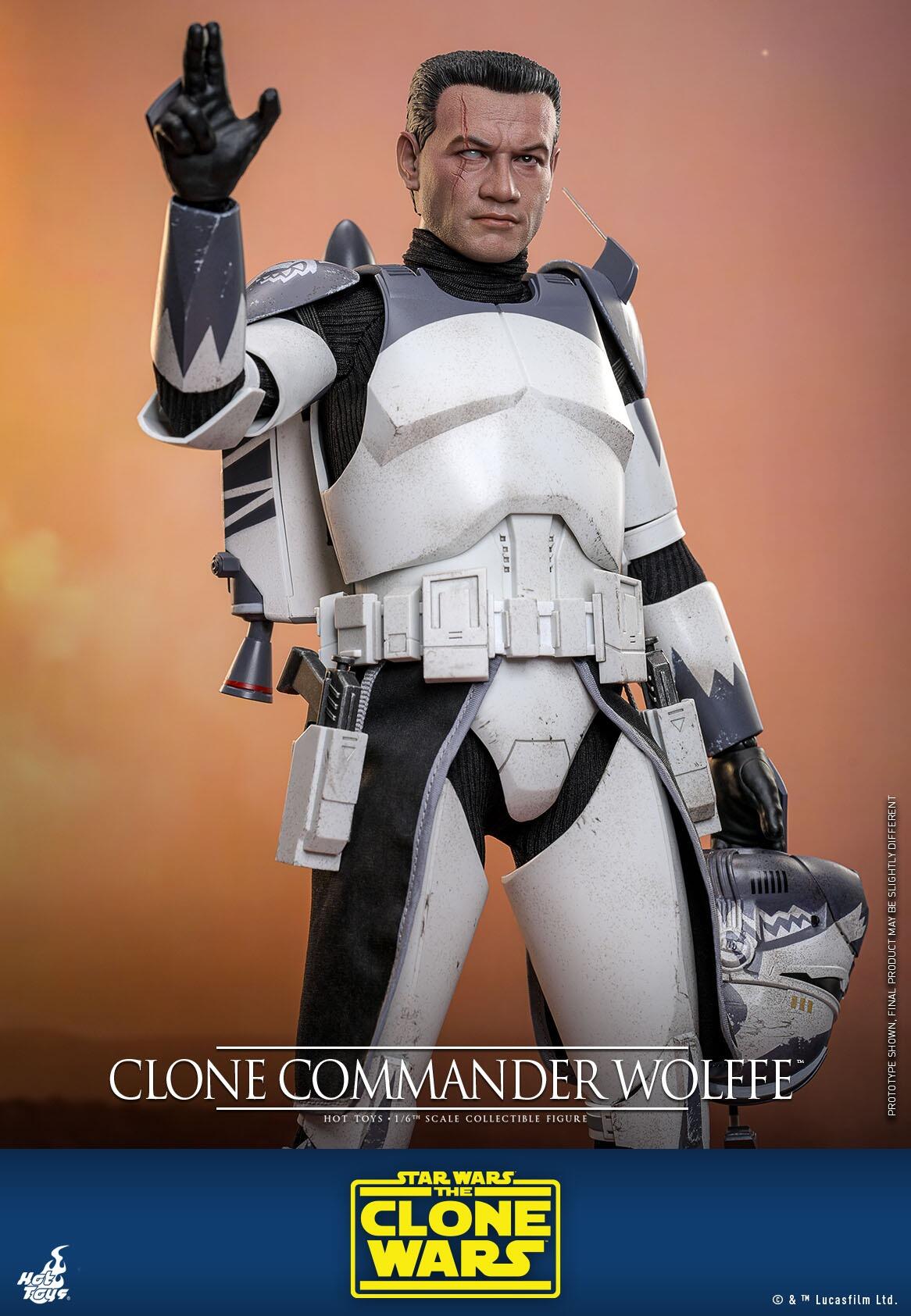 Clone Commander Wolffe - Star Wars: The Clone Wars Hot Toys Collectibles 1/6 Scale Action Figure