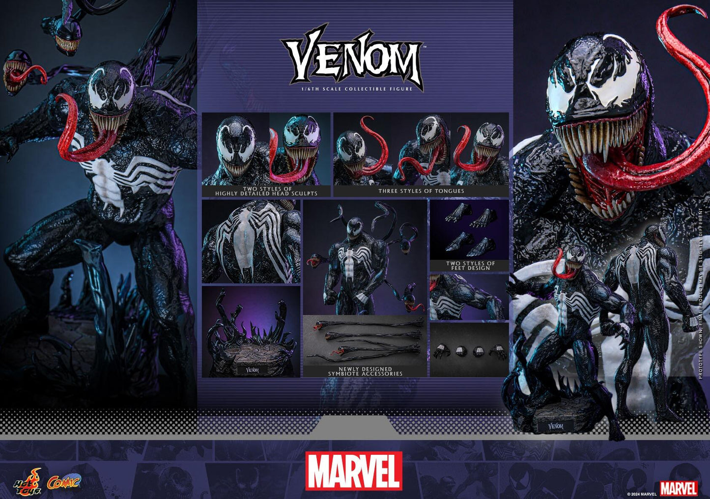 Venom - Marvel Comics Hot Toys Collectibles 1/6 Scale Action Figure