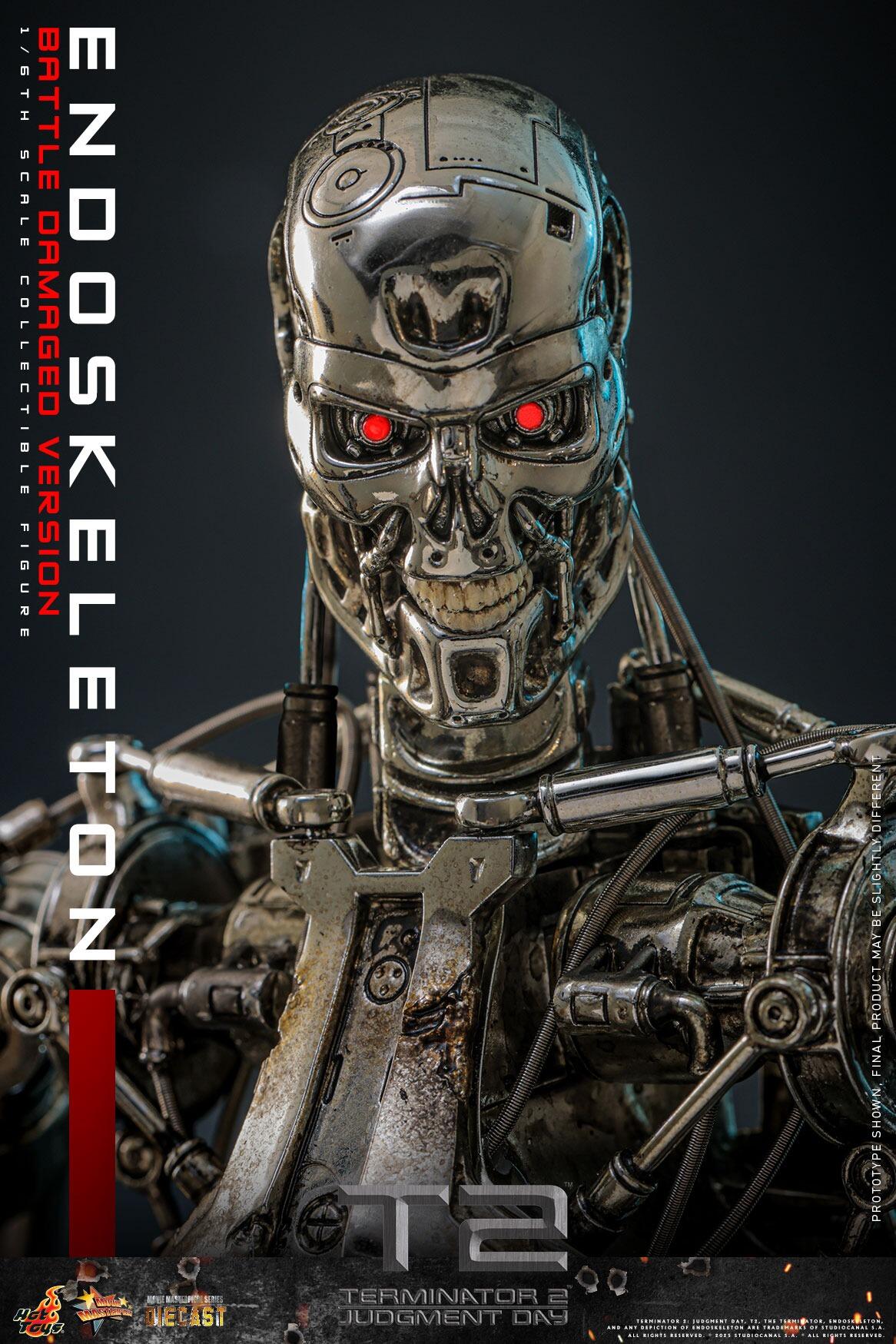 *PRE-ORDER Endoskeleton (Battle Damaged) - Terminator 2 Hot Toys Collectibles 1/6 Scale Action Figure
