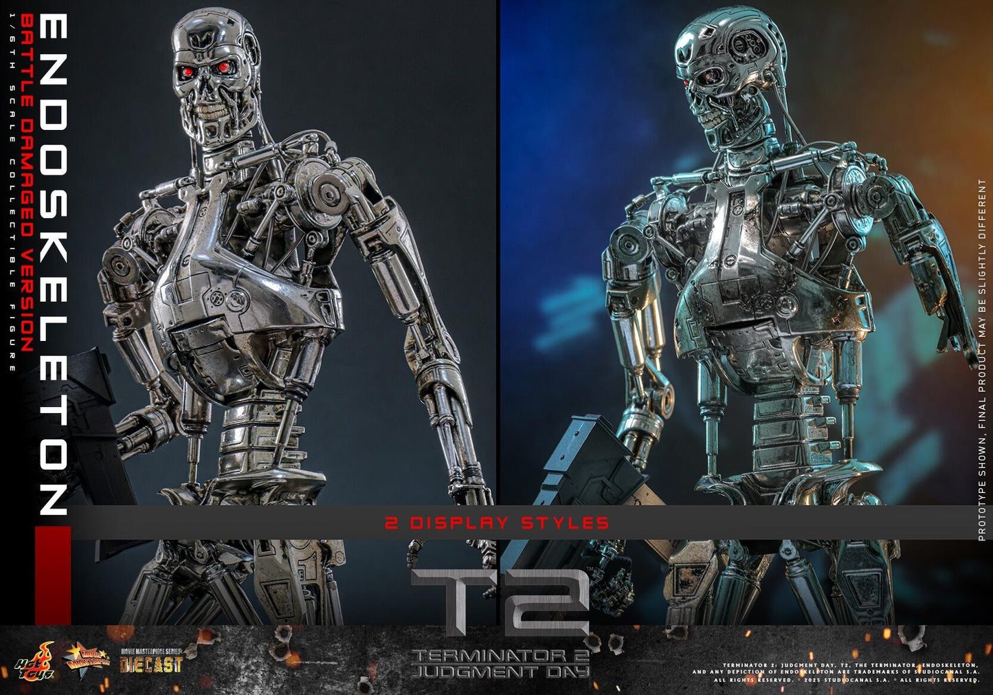 *PRE-ORDER Endoskeleton (Battle Damaged) - Terminator 2 Hot Toys Collectibles 1/6 Scale Action Figure
