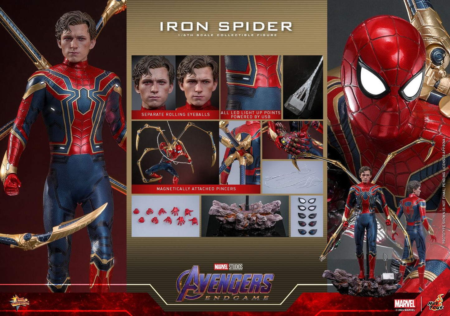 Iron Spider - Marvel Avengers: Endgame Hot Toys Collectibles 1/6 Scale Action Figure
