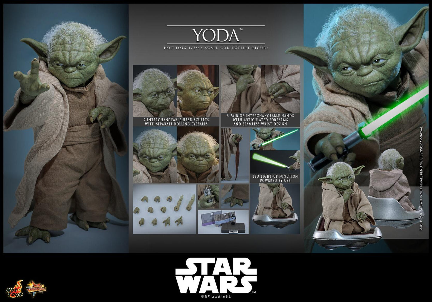 *PRE-ORDER Yoda - Star Wars III: Revenge Of The Sith Hot Toys Collectibles 1/6 Scale Action Figure