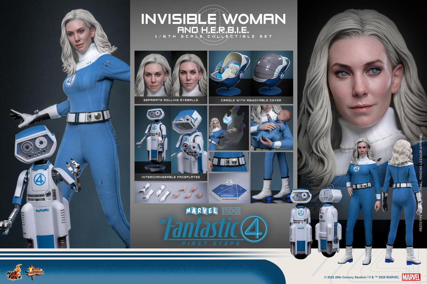 *PRE-ORDER Invisible Woman (With H.E.R.B.I.E.) - Fantastic Four: First Steps Marvel Hot Toys Collectibles 1/6 Scale Action Figure