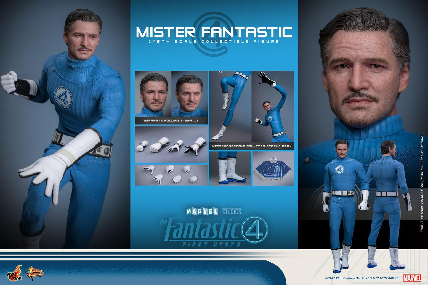 *PRE-ORDER Mr Fantastic - Fantastic Four: First Steps Marvel Hot Toys Collectibles 1/6 Scale Action Figure