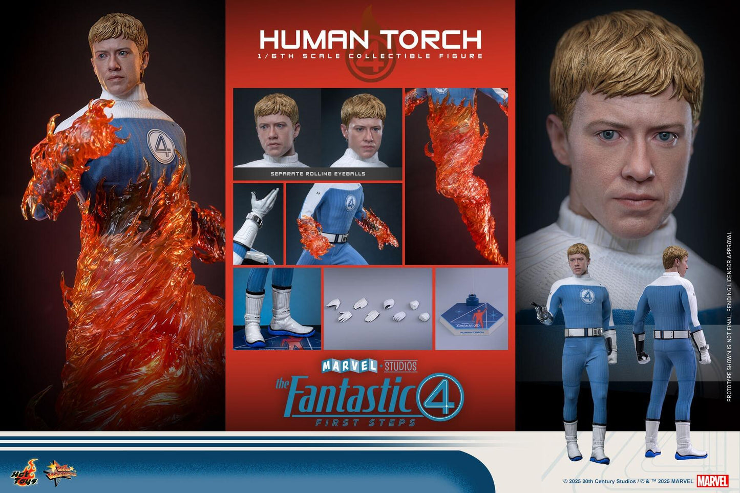 *PRE-ORDER Human Torch - Fantastic Four: First Steps Marvel Hot Toys Collectibles 1/6 Scale Action Figure