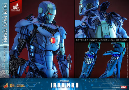Iron Man MK III (Stealth Suit) 2.0 - Marvel Studios Hot Toys Exclusive Collectible 1/6 Scale Action Figure