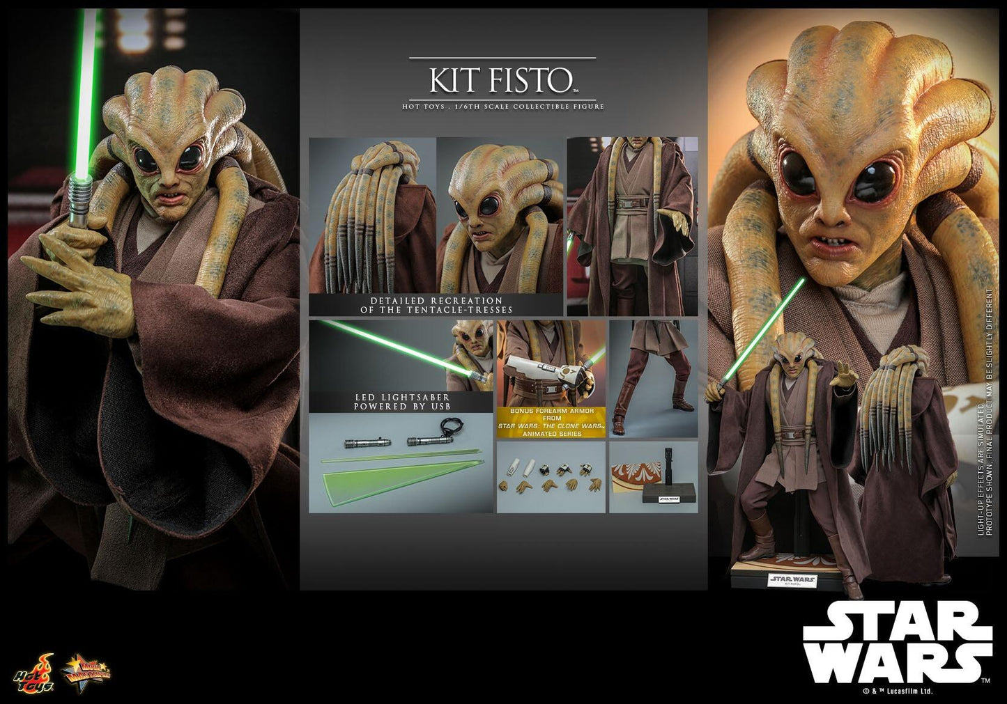 Kit Fisto - Star Wars: Revenge Of The Sith Hot Toys Collectibles 1/6 Scale Action Figure