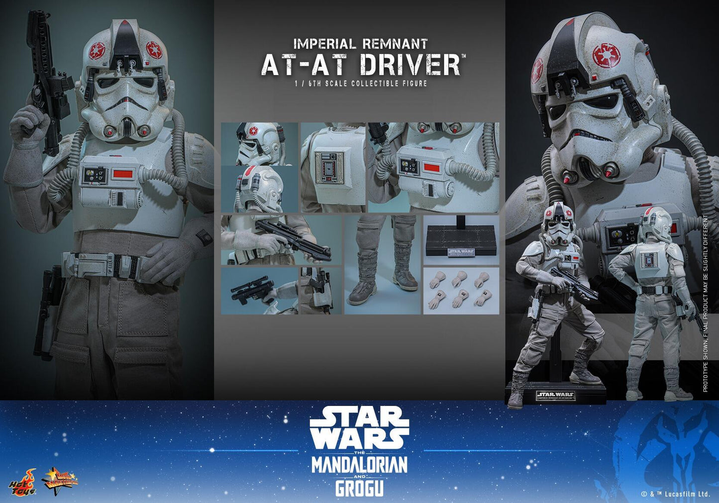 *PRE-ORDER AT-AT Driver - Star Wars: The Mandalorian & Grogu Hot Toys Collectibles 1/6 Scale Action Figure