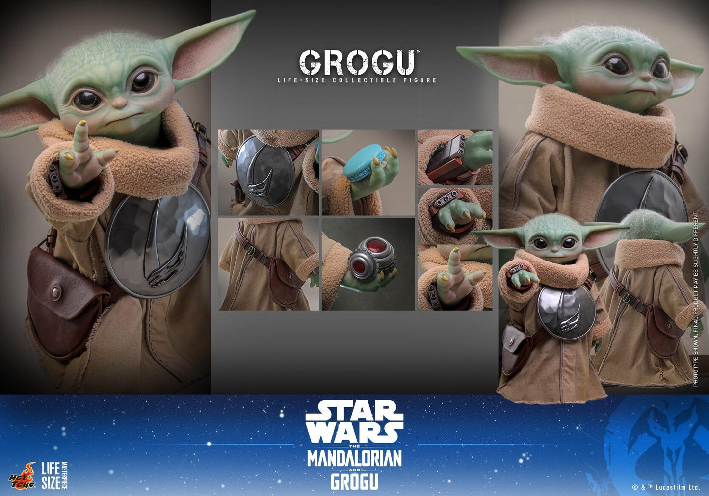 *PRE-ORDER Grogu (Life Size) - Star Wars: The Mandalorian & Grogu Hot Toys Collectibles 1/1 Scale Action Figure