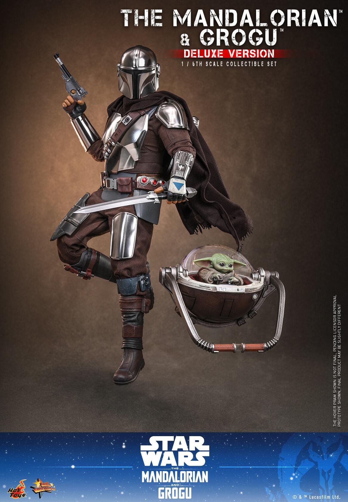 *PRE-ORDER The Mandalorian & Grogu (Deluxe) - Star Wars: The Mandalorian & Grogu Hot Toys Collectibles 1/6th Scale Action Figure
