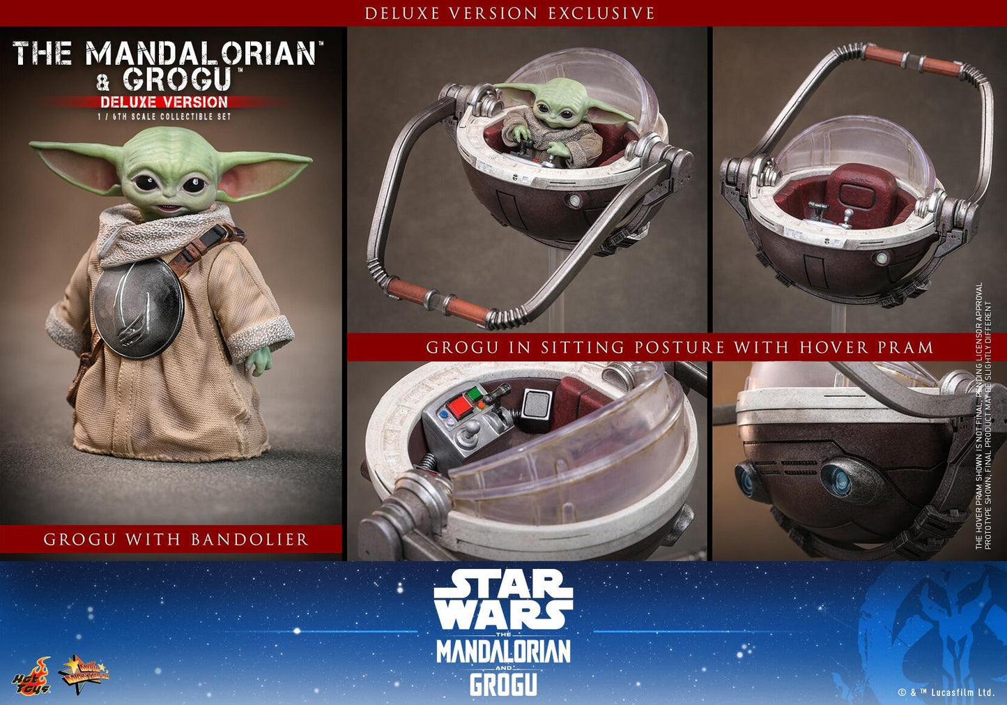 *PRE-ORDER The Mandalorian & Grogu (Deluxe) - Star Wars: The Mandalorian & Grogu Hot Toys Collectibles 1/6th Scale Action Figure