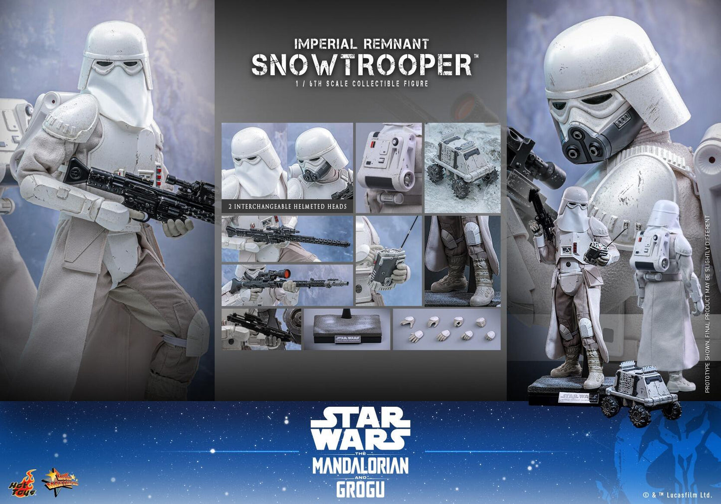 *PRE-ORDER Imperial Remnant Snowtrooper- Star Wars The Mandalorian & Grogu Hot Toys Collectibles 1/6 Scale Action Figure