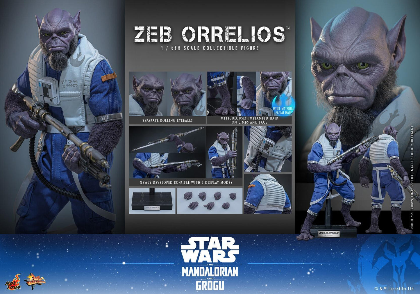 *PRE-ORDER Zeb Orrelios - Star Wars The Mandalorian & Grogu Hot Toys Collectibles 1/6 Scale Action Figure