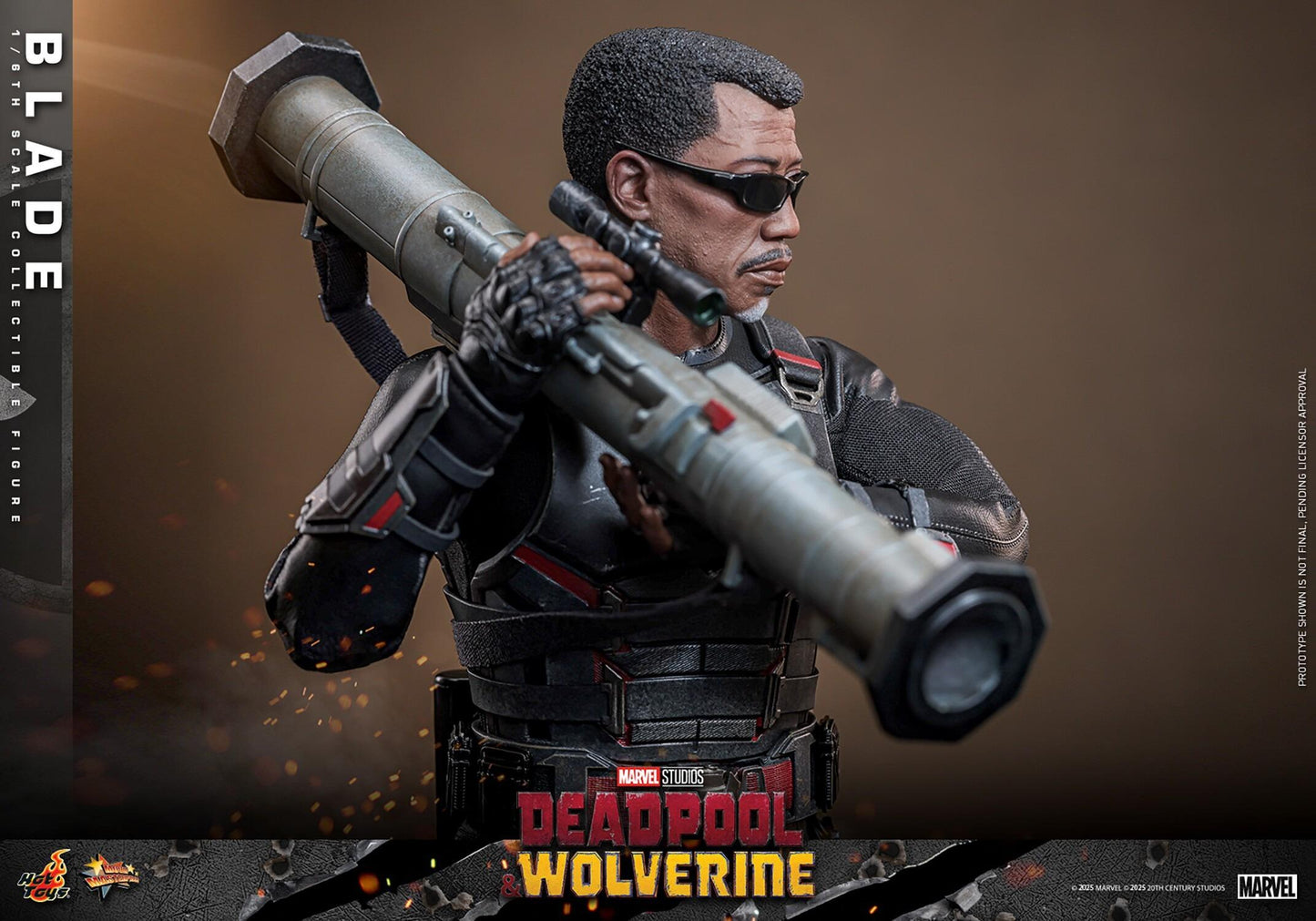 Blade - Marvel Deadpool & Wolverine Hot Toys Collectibles 1/6 Scale Action Figure