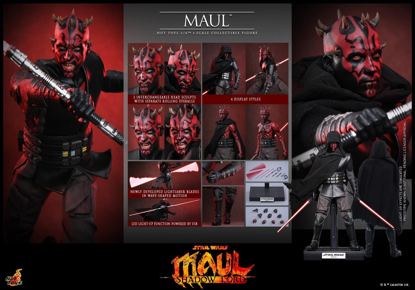 *PRE-ORDER Maul - Star Wars Maul: Shadow Lord Hot Toys Collectibles 1/6 Scale Action Figure