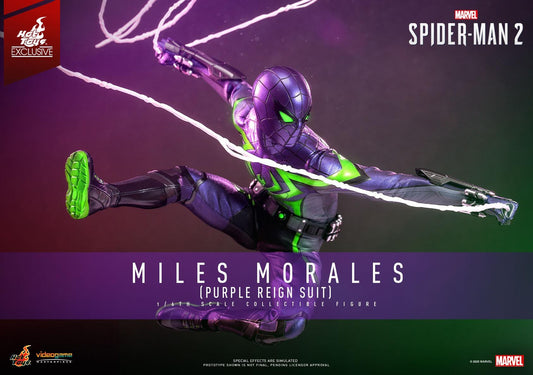 Miles Morales (Purple Reign Suit) - Marvel Spider-Man 2 Hot Toys Exclusive Collectible 1/6 Scale Action Figure