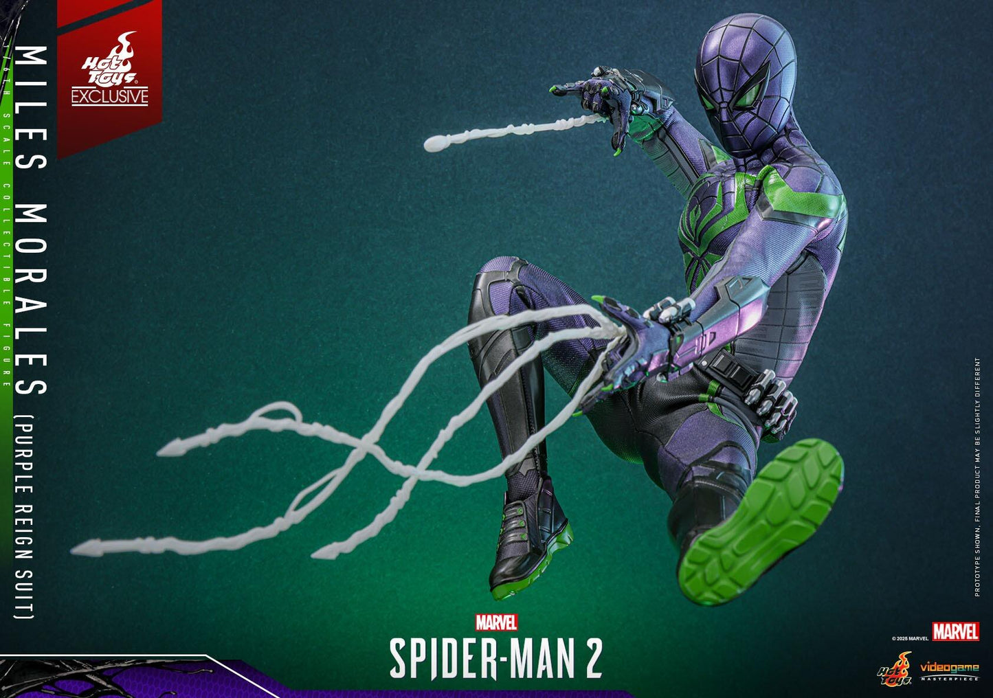 Miles Morales (Purple Reign Suit) - Marvel Spider-Man 2 Hot Toys Exclusive Collectible 1/6 Scale Action Figure
