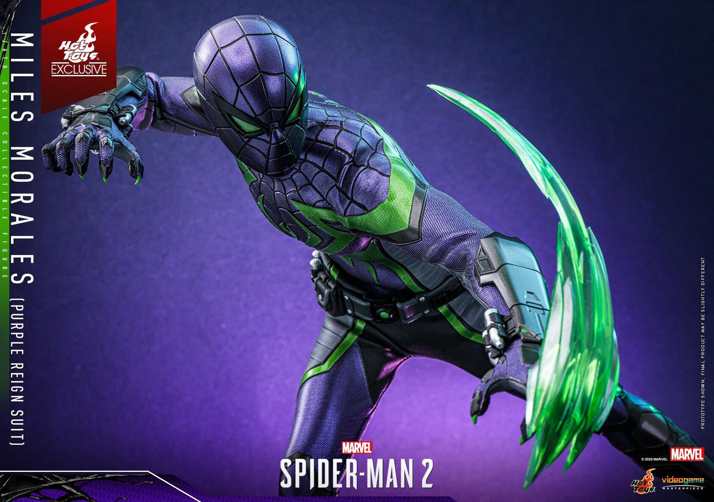 Miles Morales (Purple Reign Suit) - Marvel Spider-Man 2 Hot Toys Exclusive Collectible 1/6 Scale Action Figure