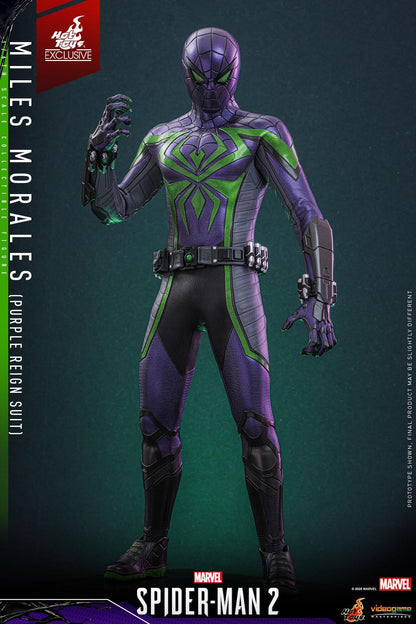 Miles Morales (Purple Reign Suit) - Marvel Spider-Man 2 Hot Toys Exclusive Collectible 1/6 Scale Action Figure