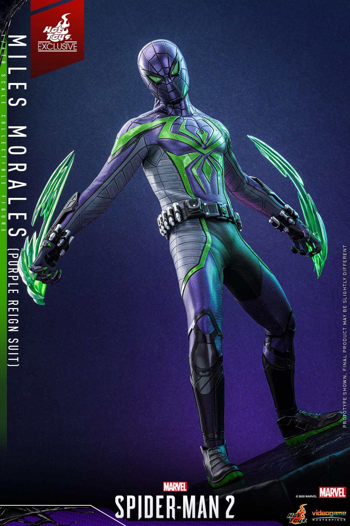 Miles Morales (Purple Reign Suit) - Marvel Spider-Man 2 Hot Toys Exclusive Collectible 1/6 Scale Action Figure